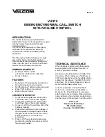 Preview for 1 page of Valcom V-2970 Instruction Manual