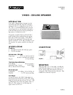 Preview for 1 page of Valcom V-9020 Product Manual