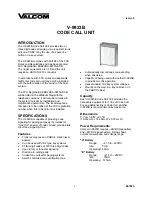 Valcom V-9923B Instruction Manual предпросмотр