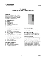 Preview for 1 page of Valcom V-9924B User Manual