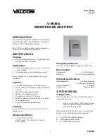 Preview for 1 page of Valcom V-9939A Instruction Manual