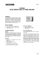 Preview for 1 page of Valcom V-9943A Instruction Manual