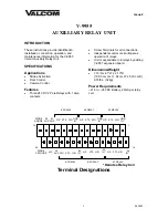 Предварительный просмотр 1 страницы Valcom V-9955 Specification Sheet