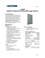 Valcom V-9964 User Manual предпросмотр