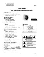 Preview for 1 page of Valcom VE4080AL Manual