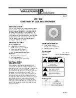 Preview for 1 page of Valcom VIP-120A-SA Quick Start Manual