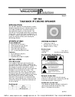 Preview for 1 page of Valcom VIP-160 Installation Instructions