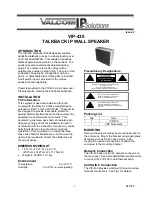 Valcom VIP-430 Manual preview