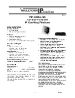 Valcom VIP-480AL-SA Manual preview