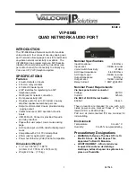 Предварительный просмотр 1 страницы Valcom VIP-804B Quick Start Manual