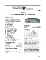 Preview for 1 page of Valcom VIP-814 Installation Manual