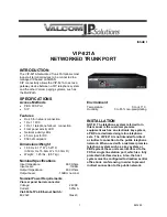 Preview for 1 page of Valcom VIP-821A Manual