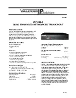 Preview for 1 page of Valcom VIP-824A Quick Start Manual