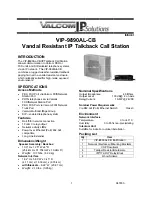 Preview for 1 page of Valcom VIP-9890AL-CB Quick Start Manual