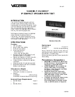 Valcom VL520 Series Manual предпросмотр