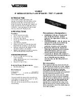 Preview for 1 page of Valcom VL550F Quick Start Manual