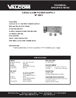 Valcom VP-2024 Technical Specifications предпросмотр