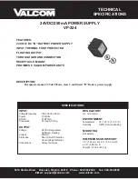 Valcom VP-324 Technical Specifications preview