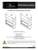 Предварительный просмотр 1 страницы Valcourt FP16 Saint-Laurent Installation And Operation Manual