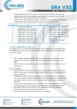 Preview for 4 page of Valen SRA V30 Operation Manual