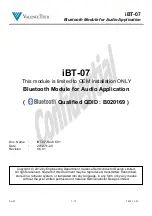 Valence Tech iBT-07 Manual preview