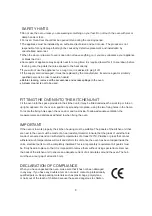 Preview for 3 page of Valencia Euro EP60M8SX User Manual