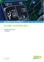 Valeo SC600 Australien Operating Instructions Manual preview