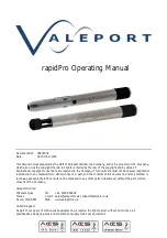 Preview for 1 page of Valeport rapid ProSVT Operating Manual