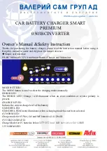 VALERII S&M GROUP SMART PREMIUM 0503BCINVERTER Owner'S Manual & Safety Instructions preview