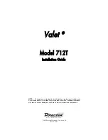 Предварительный просмотр 1 страницы Valet 712T Installation Manual