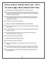 Preview for 19 page of Valet System One Installation Instructions Manual