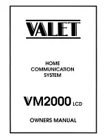 Предварительный просмотр 1 страницы Valet VM2000 Owner'S Manual