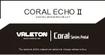 Valeton CORAL Series Manual preview