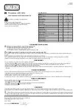 Valex 1153109 Quick Start Manual предпросмотр