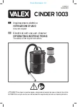 Preview for 1 page of Valex CINDER 1003 Operating Instructions Manual