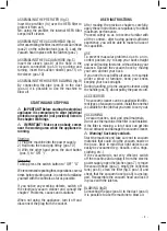 Preview for 9 page of Valex CINDER 1003 Operating Instructions Manual