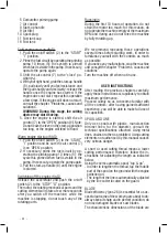 Предварительный просмотр 22 страницы Valex EASY43 FG Operating Instructions Manual
