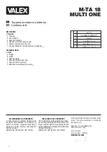 Предварительный просмотр 2 страницы Valex M-TA 18 - MULTI ONE Instruction Manual