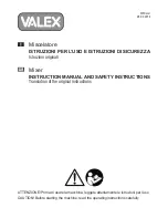 Preview for 1 page of Valex MMiscel Instruction Manual And Safety Instructions