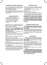 Предварительный просмотр 9 страницы Valex PJ370B Operating Instructions Manual