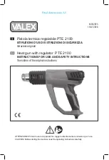 Preview for 1 page of Valex PTE 2100 Instructions For Use And Safety Instructions