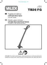 Valex TB26 FG Operating Instructions Manual preview