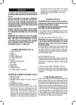 Preview for 9 page of Valex TB26 FG Operating Instructions Manual