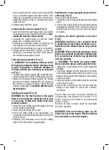 Preview for 20 page of Valex TEXAS 52Z Operating Instructions Manual