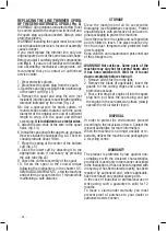 Preview for 26 page of Valex TEXAS 52Z Operating Instructions Manual