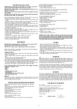 Preview for 19 page of Valex TLS250N Instruction Manual And Safety Instructions