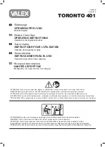 Valex TORONTO 401 Operating Instructions Manual предпросмотр