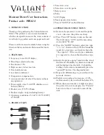 Valiant FIR420 User Instruction Manual preview
