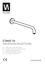 Preview for 1 page of Vallone COMO 24 Installation Instructions Manual