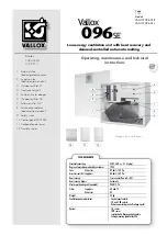 Vallox 096 SE L Operating, Maintenance And Technical Instructions preview